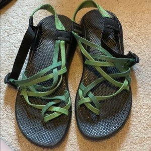 Green chacos size 11